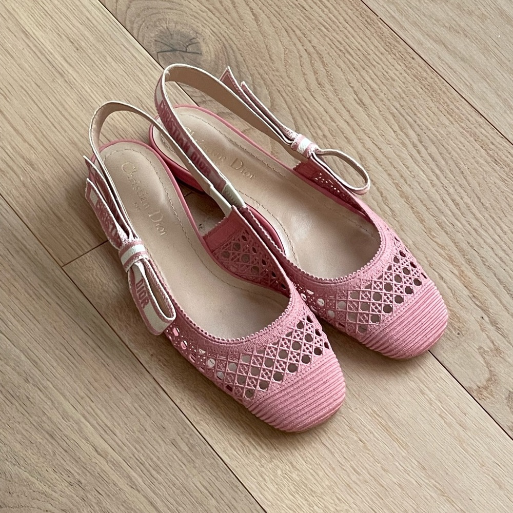 Dior Coral Slingback Flat